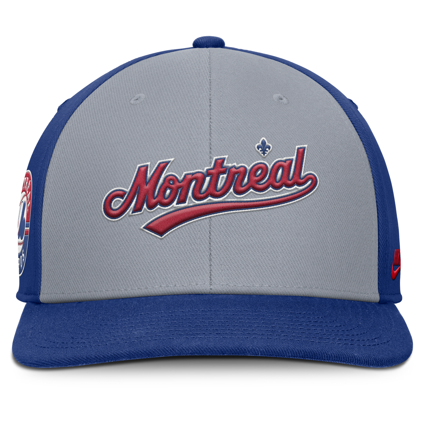 Montreal Expos Nike Gray/Royal Dri-Fit Pro Snapback Hat Official Team Hat Sports Fan Cap