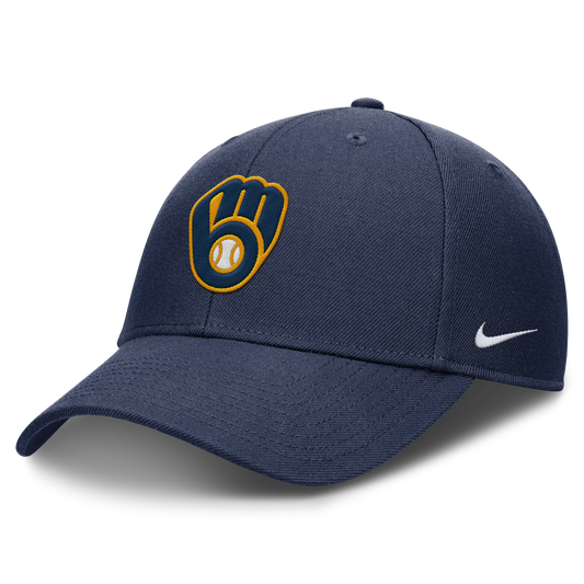Milwaukee Brewers Nike Navy Club Adjustable Hat Official Team Hat Sports Fan Cap