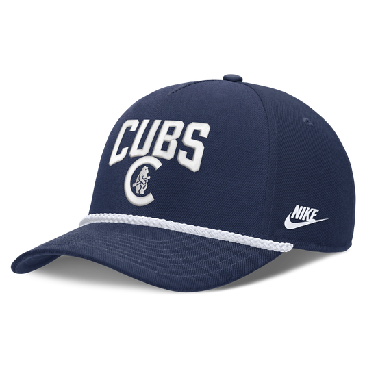 Chicago Cubs Nike Cooperstown Navy Blue Rise Adjustable Hat Official Team Hat Sports Fan Cap