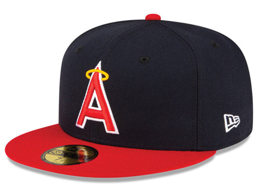 Men's Anaheim Angels New Era Navy/Red Alternate On-Field 59FIFTY Fitted Hat Official Team Hat Sports Fan Cap