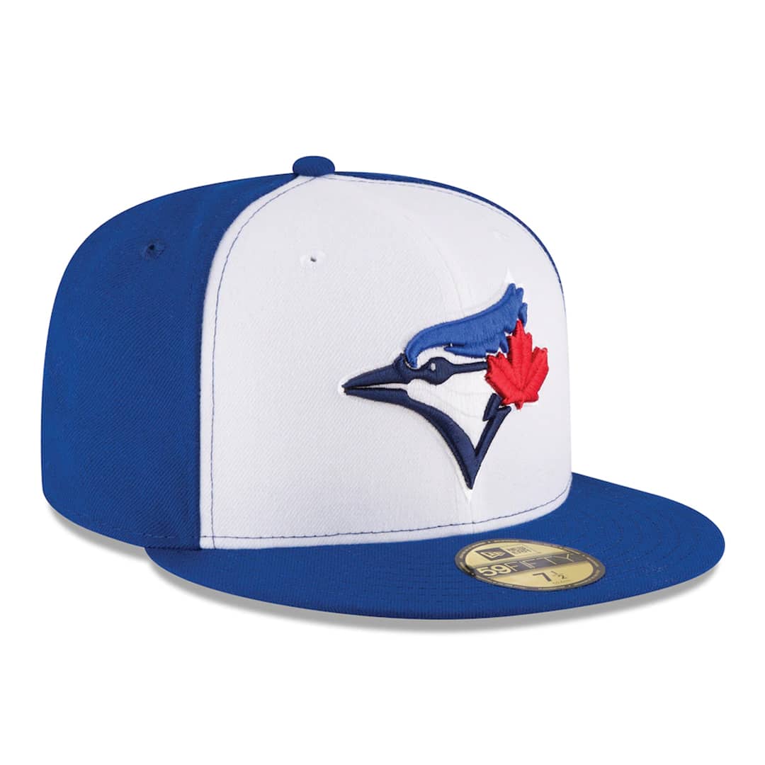 New Era 59Fifty Toronto Blue Jays Alternate 3 Authentic Collection On Field Fitted Hat White Royal Blue Hat Official Team Hat Sports Fan Cap