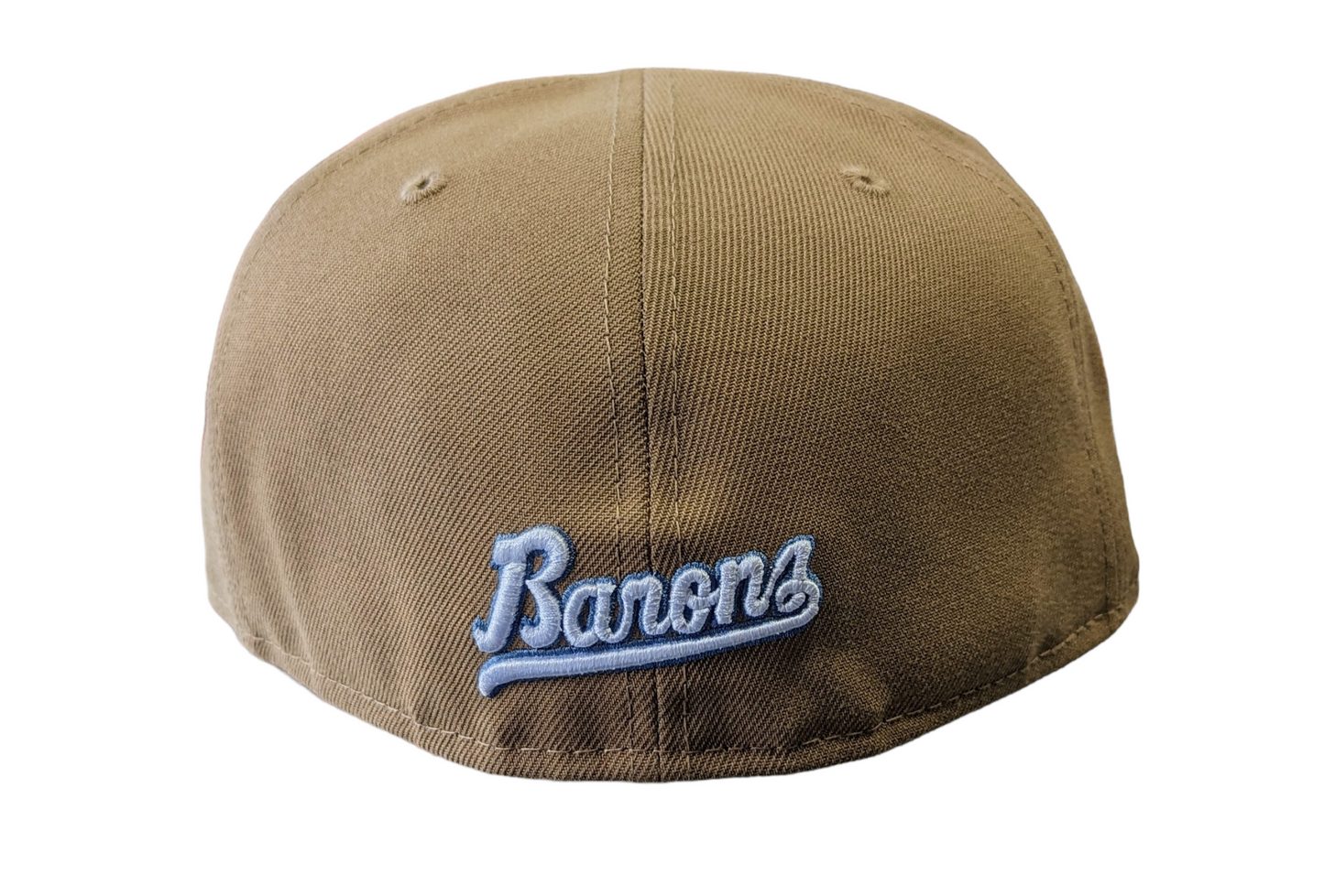Birmingham Barons "Biff" New Era Southern League Khaki/Black/Olive 59FIFTY Fitted Hat Official Team Hat Sports Fan Cap