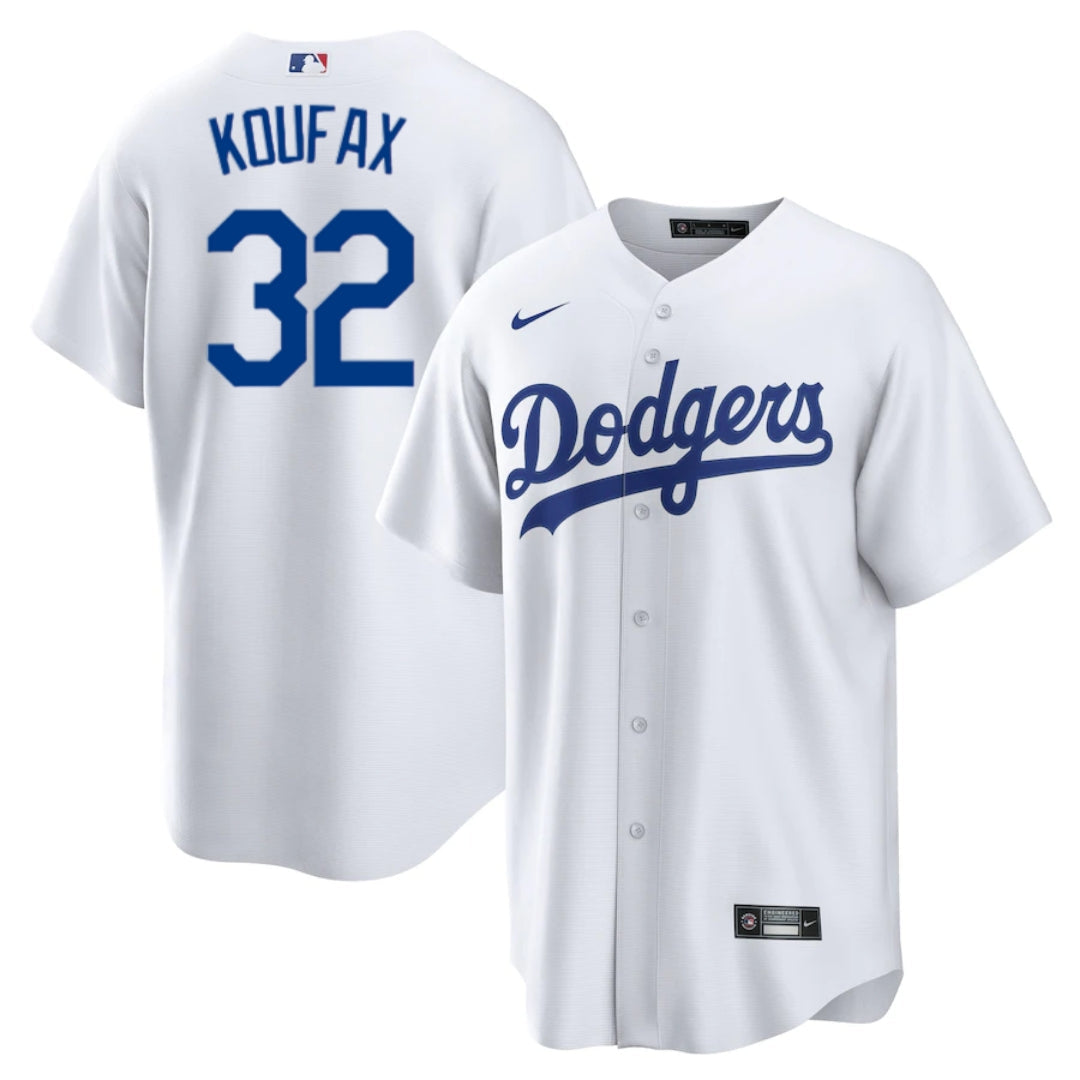 Men's Sandy Koufax Los Angeles Dodgers Nike White Home Replica Team Jersey Official Team Jersey Sports Fan Apparel