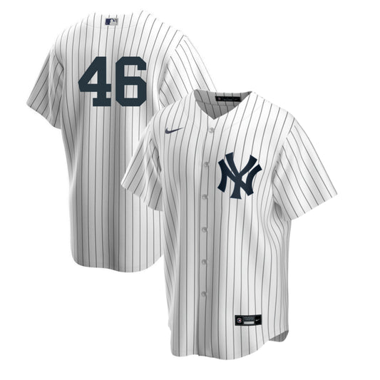 Men's Nike Andy Pettite #46 White New York Yankees Home Official Replica Player Jersey Official Team Jersey Sports Fan Apparel