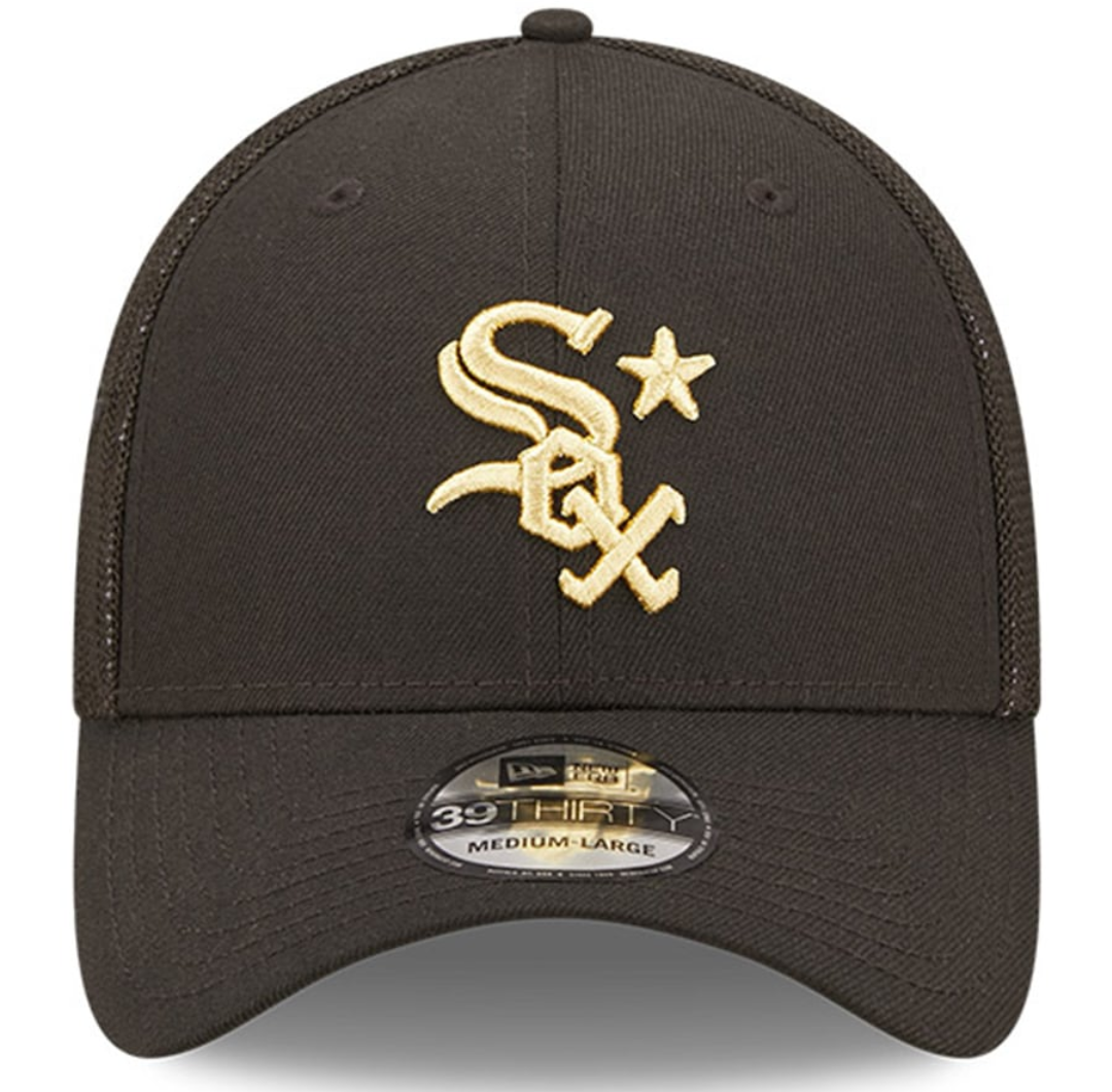 Chicago White Sox New Era 2022 All Star Game Black/ Gold 39THIRTY Flex Fit Hat Official Team Hat Sports Fan Cap