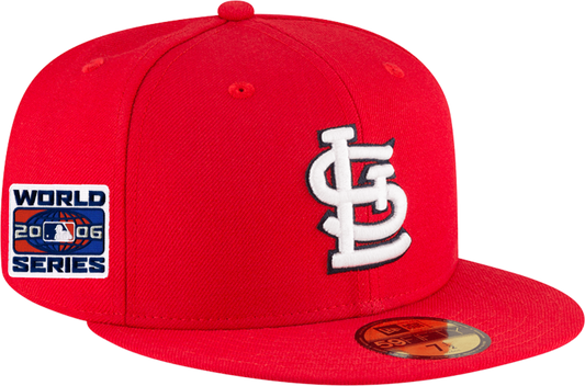 St. Louis Cardinals Classic 2006 World Series Red New Era 59Fifty Fitted Hat Official Team Hat Sports Fan Cap