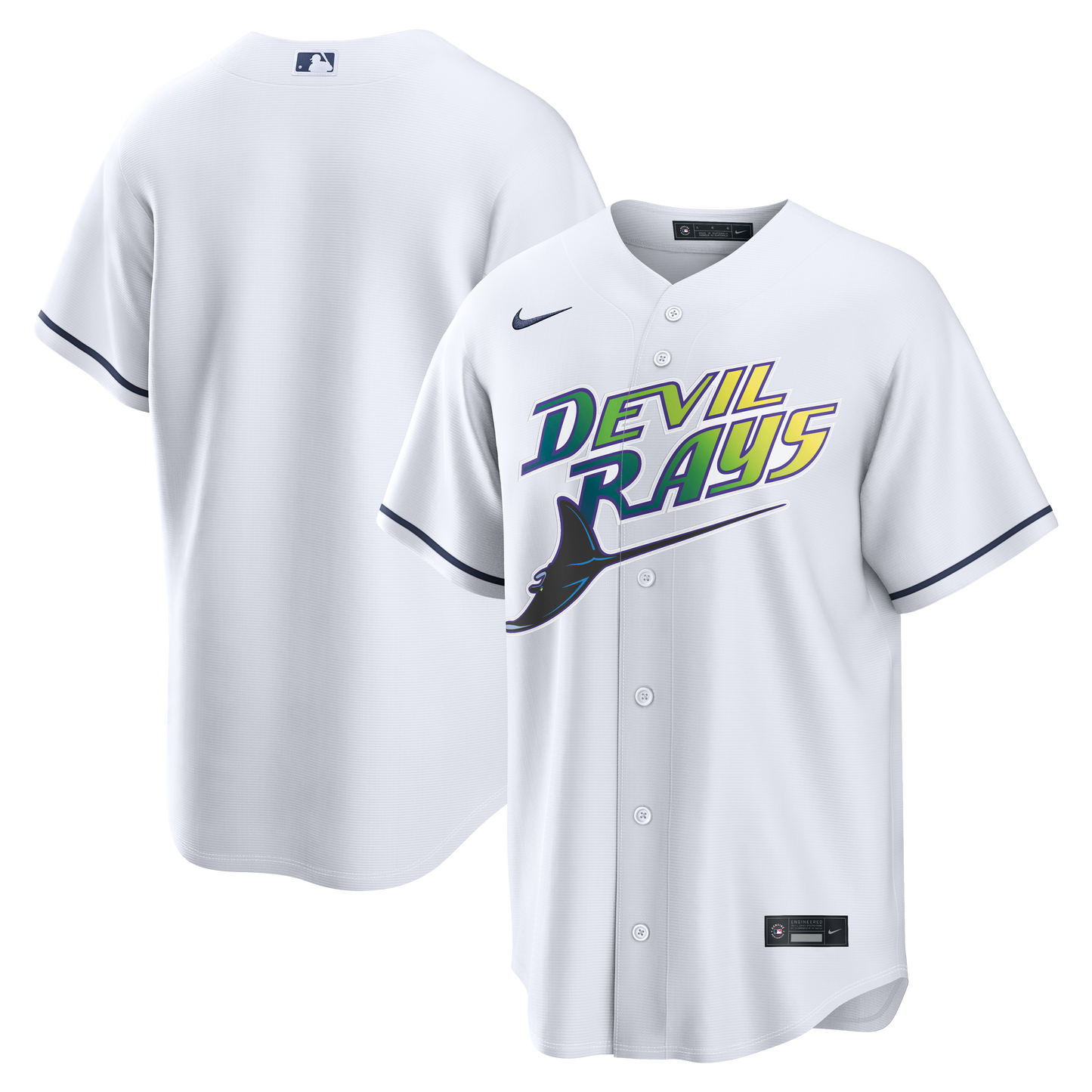 Men's Tampa Bay Devil Rays Nike White Home Replica Team Jersey Official Team Jersey Sports Fan Apparel