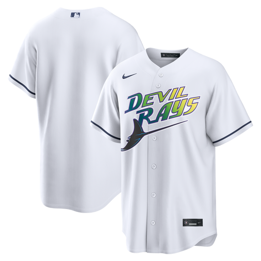 Men's Tampa Bay Devil Rays Nike White Home Replica Team Jersey Official Team Jersey Sports Fan Apparel
