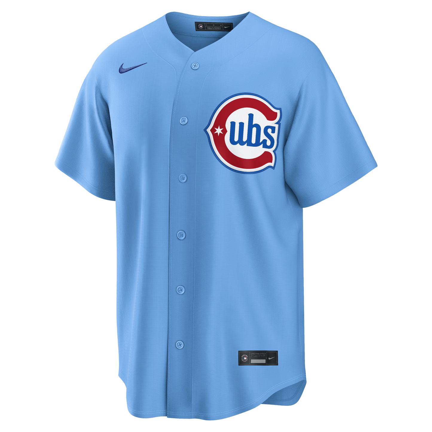 NIKE Men's Chicago Cubs Mark Grace #17 Light Blue 2nd Alternate Replica Jersey Official Team Jersey Sports Fan Apparel