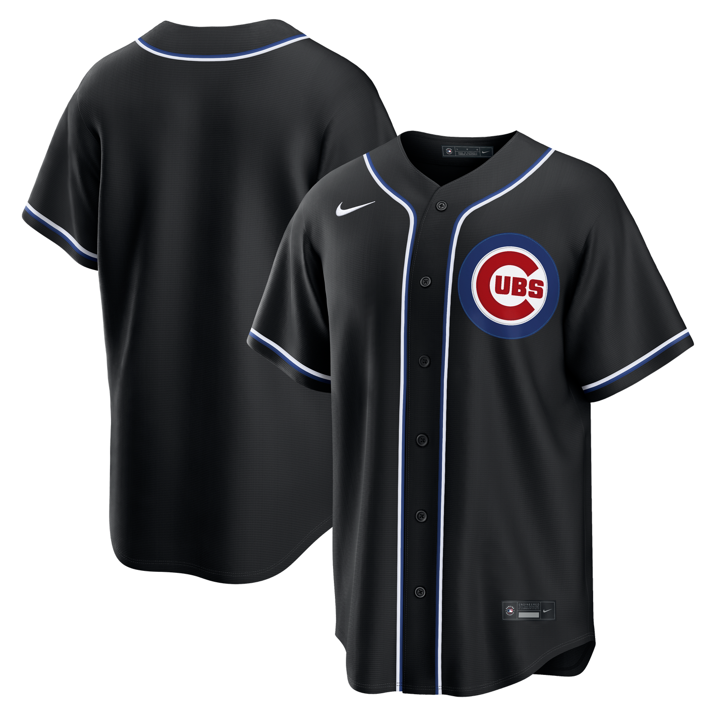 Men's Chicago Cubs Nike Black Carbon Blank Replica Jersey Official Team Jersey Sports Fan Apparel