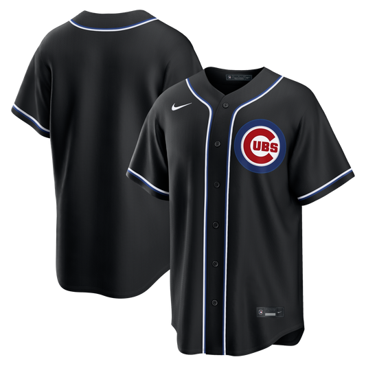 Men's Chicago Cubs Nike Black Carbon Blank Replica Jersey Official Team Jersey Sports Fan Apparel