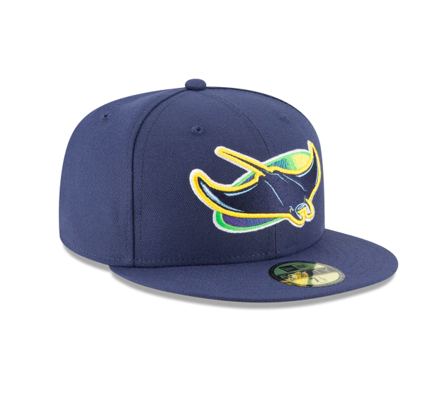 Men's Tampa Bay Rays New Era Navy Game Authentic Collection Alternate On-Field 59FIFTY Fitted Hat Official Team Hat Sports Fan Cap