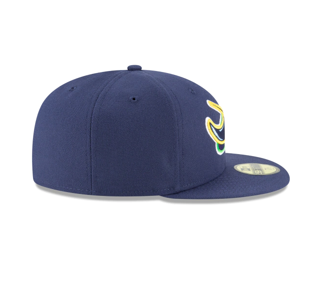 Men's Tampa Bay Rays New Era Navy Game Authentic Collection Alternate On-Field 59FIFTY Fitted Hat Official Team Hat Sports Fan Cap