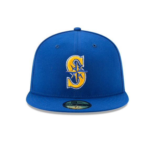 Men's Seattle Mariners New Era Royal Game Authentic Collection Alternate 2 On-Field 59FIFTY Fitted Hat Official Team Hat Sports Fan Cap