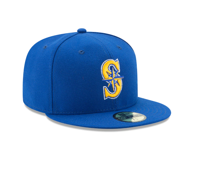 Men's Seattle Mariners New Era Royal Game Authentic Collection Alternate 2 On-Field 59FIFTY Fitted Hat Official Team Hat Sports Fan Cap