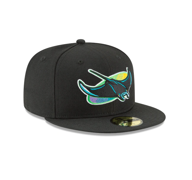 Men's Tampa Bay Devil Rays 1998 Cooperstown Collection Black 59Fifty Fitted Hat Official Team Hat Sports Fan Cap