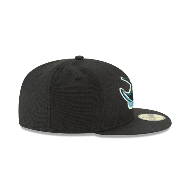 Men's Tampa Bay Devil Rays 1998 Cooperstown Collection Black 59Fifty Fitted Hat Official Team Hat Sports Fan Cap