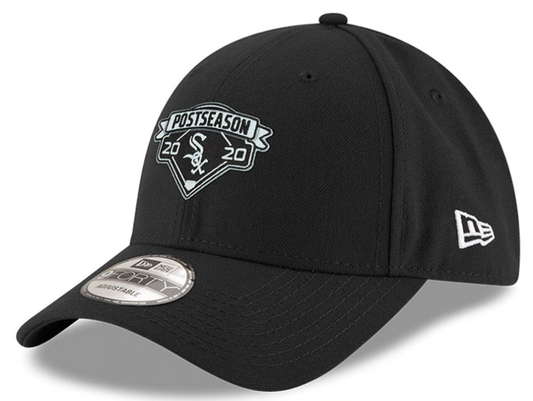 Men's Chicago White Sox New Era Black 2020 Postseason Locker Room 9FORTY Adjustable Hat Official Team Hat Sports Fan Cap