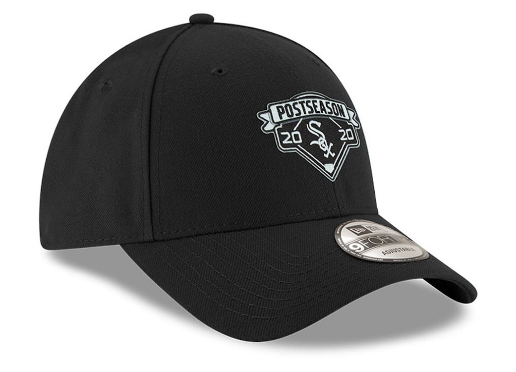 Men's Chicago White Sox New Era Black 2020 Postseason Locker Room 9FORTY Adjustable Hat Official Team Hat Sports Fan Cap