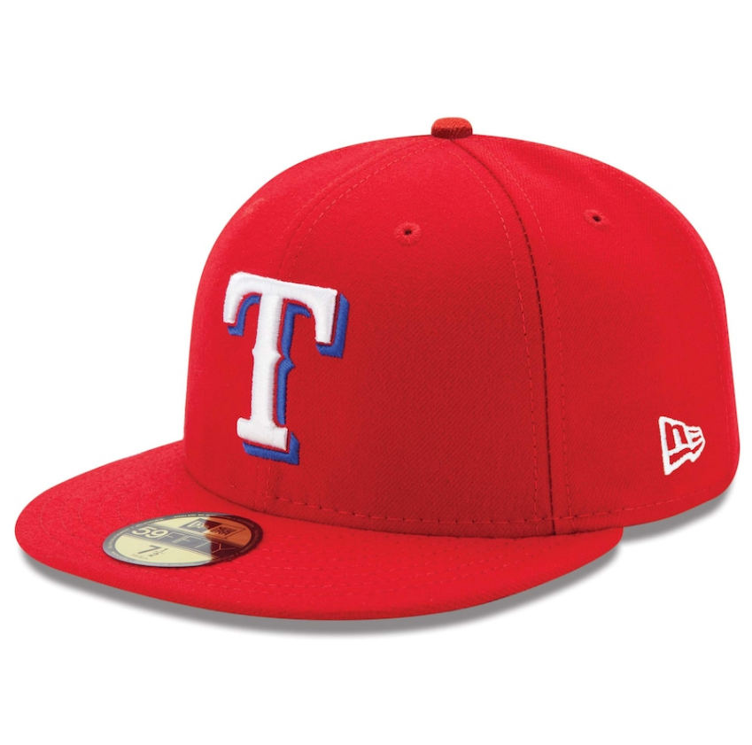 Men's Texas Rangers New Era Red Alternate Authentic Collection On-Field 59FIFTY Fitted Hat Official Team Hat Sports Fan Cap
