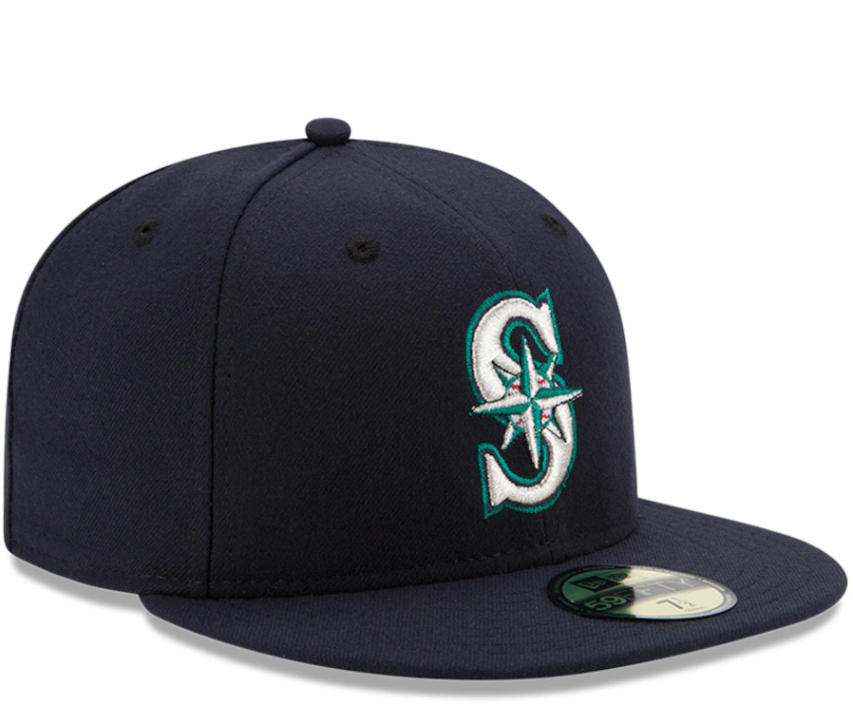 Men's Seattle Mariners New Era Navy Authentic Collection On Field 59FIFTY Fitted Hat Official Team Hat Sports Fan Cap