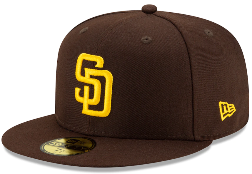 Men's San Diego Padres New Era Brown Authentic Collection On-Field 59FIFTY Fitted Hat Official Team Hat Sports Fan Cap
