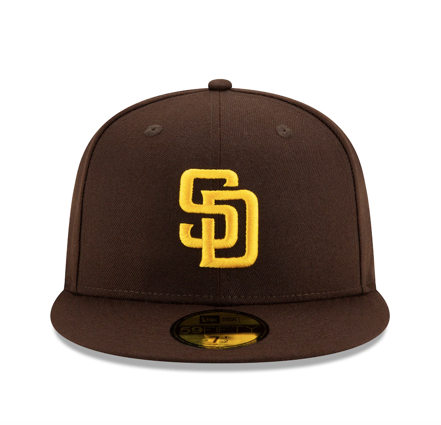 Men's San Diego Padres New Era Brown Authentic Collection On-Field 59FIFTY Fitted Hat Official Team Hat Sports Fan Cap