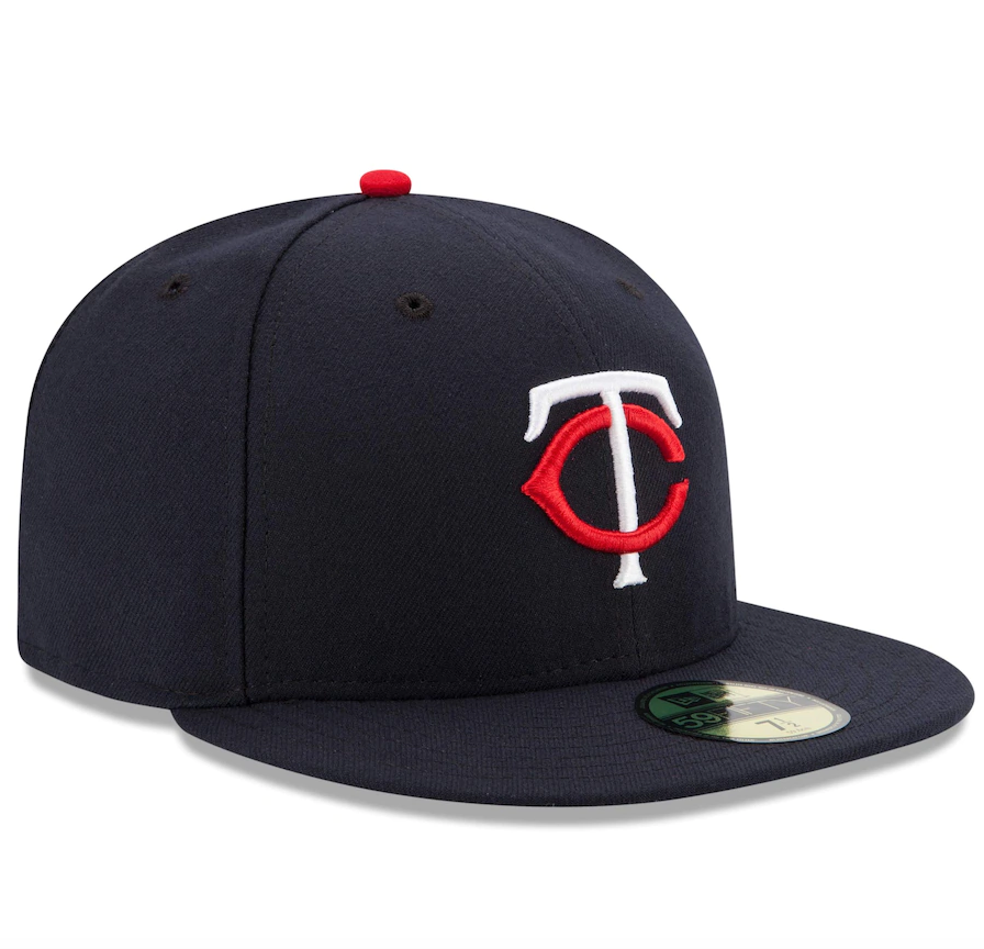 Men's Minnesota Twins New Era Navy Home Authentic Collection On-Field 59FIFTY Fitted Hat Official Team Hat Sports Fan Cap