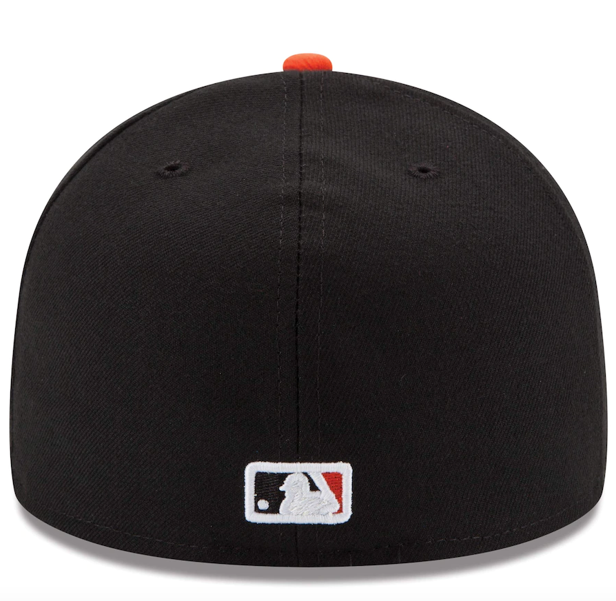 Men's Baltimore Orioles New Era Black/Orange Road Authentic Collection On-Field 59FIFTY Fitted Hat Official Team Hat Sports Fan Cap