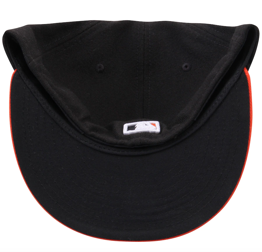 Men's Baltimore Orioles New Era Black/Orange Road Authentic Collection On-Field 59FIFTY Fitted Hat Official Team Hat Sports Fan Cap