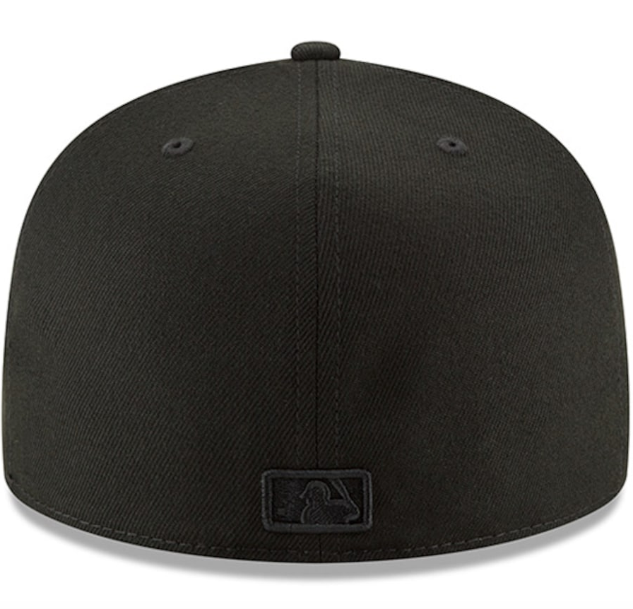 New York Yankees Tonal Black On Black 59Fifty Fitted Hat Official Team Hat Sports Fan Cap