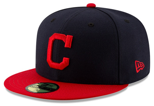 Men's Cleveland Guardians New Era Navy/Red Home Authentic Collection On-Field 59FIFTY Fitted Hat Official Team Hat Sports Fan Cap