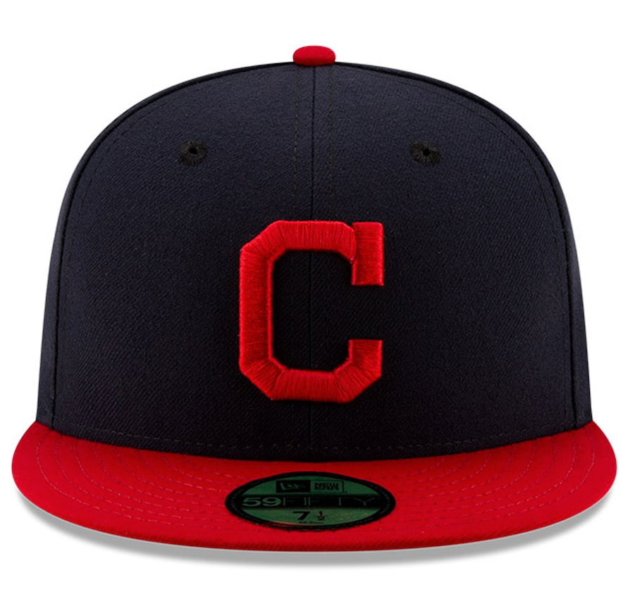Men's Cleveland Guardians New Era Navy/Red Home Authentic Collection On-Field 59FIFTY Fitted Hat Official Team Hat Sports Fan Cap