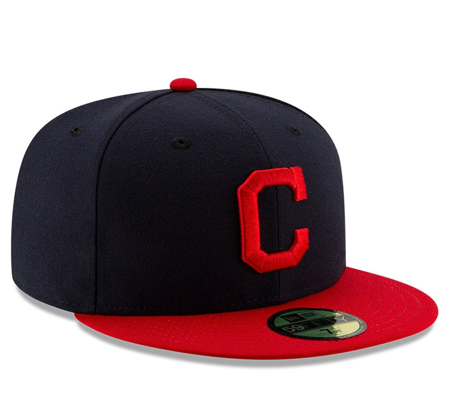 Men's Cleveland Guardians New Era Navy/Red Home Authentic Collection On-Field 59FIFTY Fitted Hat Official Team Hat Sports Fan Cap