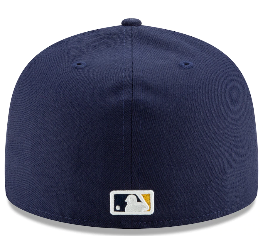 Men's Milwaukee Brewers New Era Navy Home Authentic Collection On-Field 59FIFTY Fitted Hat Official Team Hat Sports Fan Cap