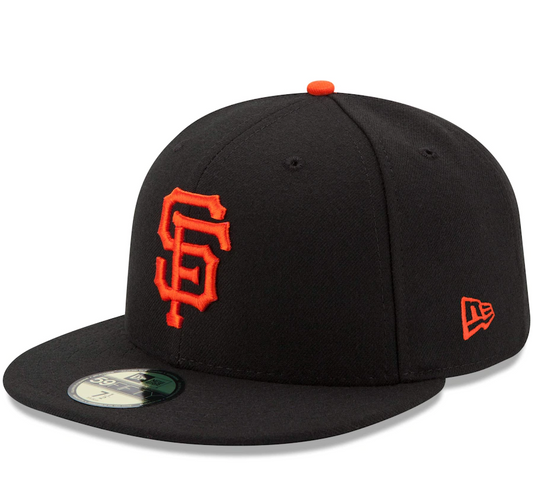 Men's San Francisco Giants New Era Black Game Authentic Collection On-Field 59FIFTY Fitted Hat Official Team Hat Sports Fan Cap