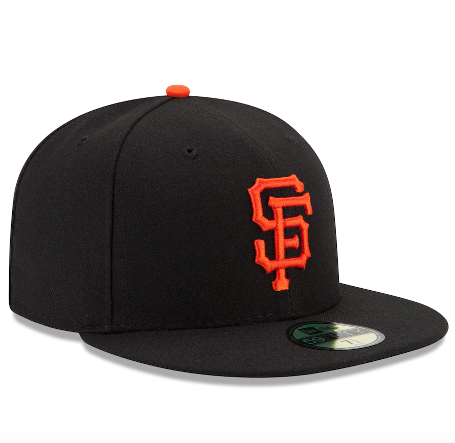 Men's San Francisco Giants New Era Black Game Authentic Collection On-Field 59FIFTY Fitted Hat Official Team Hat Sports Fan Cap