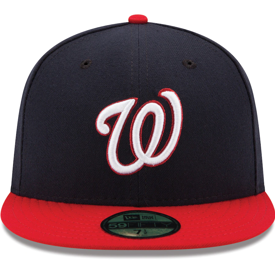 Men's Washington Nationals New Era Navy/Red Alternate Authentic Collection On-Field 59FIFTY Fitted Hat Official Team Hat Sports Fan Cap