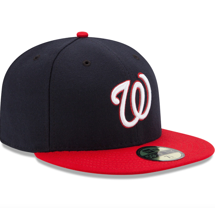 Men's Washington Nationals New Era Navy/Red Alternate Authentic Collection On-Field 59FIFTY Fitted Hat Official Team Hat Sports Fan Cap