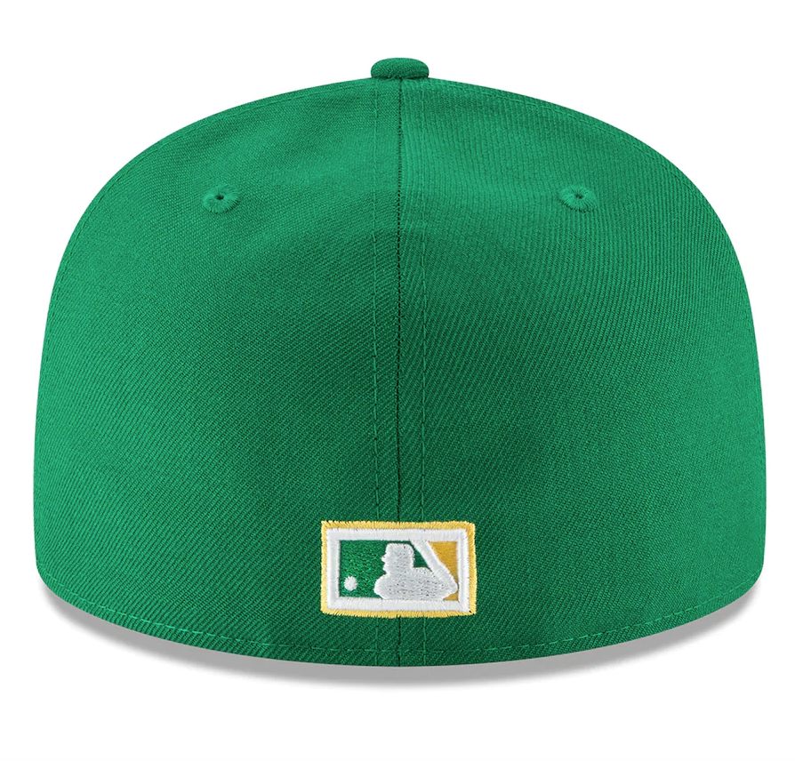 Men's Oakland Athletics New Era Green Cooperstown Collection Wool 59FIFTY Fitted Hat Official Team Hat Sports Fan Cap