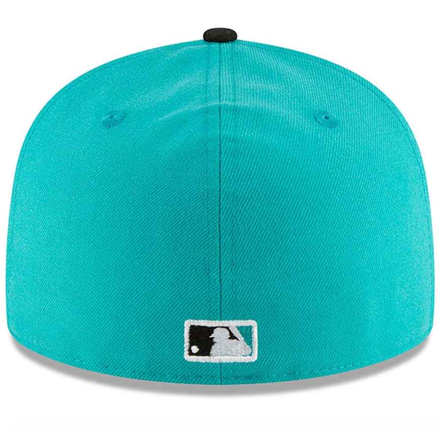 Men's Florida Marlins New Era Aqua 1997 World Series Wool 59FIFTY Fitted Hat Official Team Hat Sports Fan Cap
