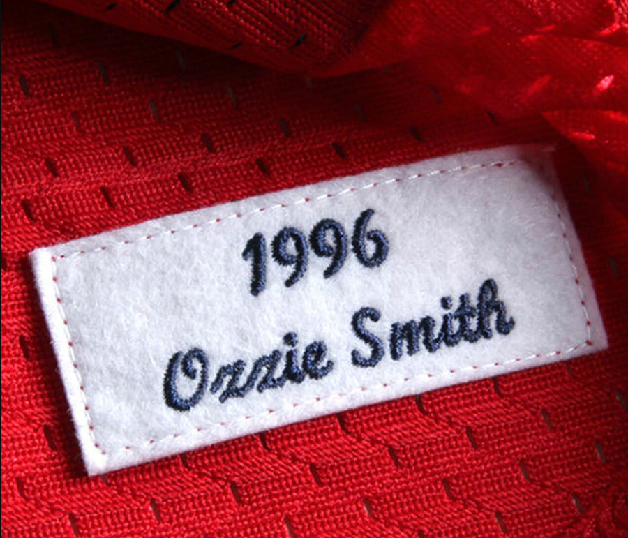 Men's Mitchell & Ness Ozzie Smith 1996 St. Louis Cardinals Batting Practice Cooperstown Jersey Official Team Jersey Sports Fan Apparel