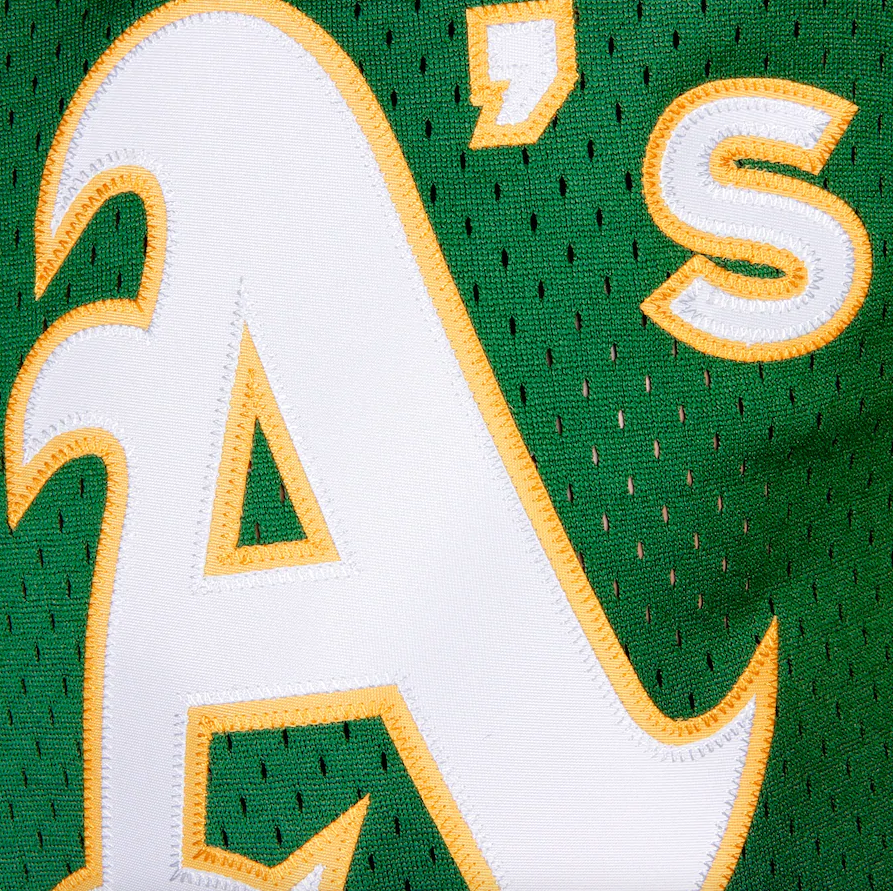 Men's Oakland Athletics Reggie Jackson Mitchell & Ness Green Cooperstown 1987 Mesh Batting Practice Jersey Official Team Jersey Sports Fan Apparel