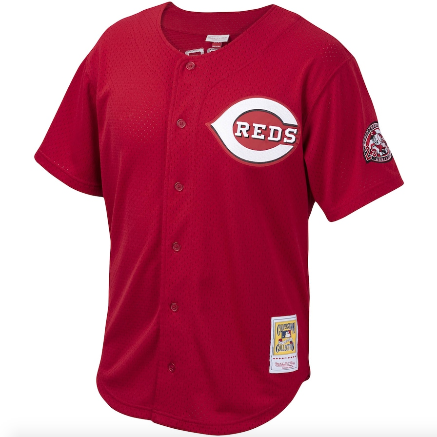 Men's Cincinnati Reds Ken Griffey Jr. Mitchell & Ness Red Cooperstown Collection Batting Practice Jersey Official Team Jersey Sports Fan Apparel