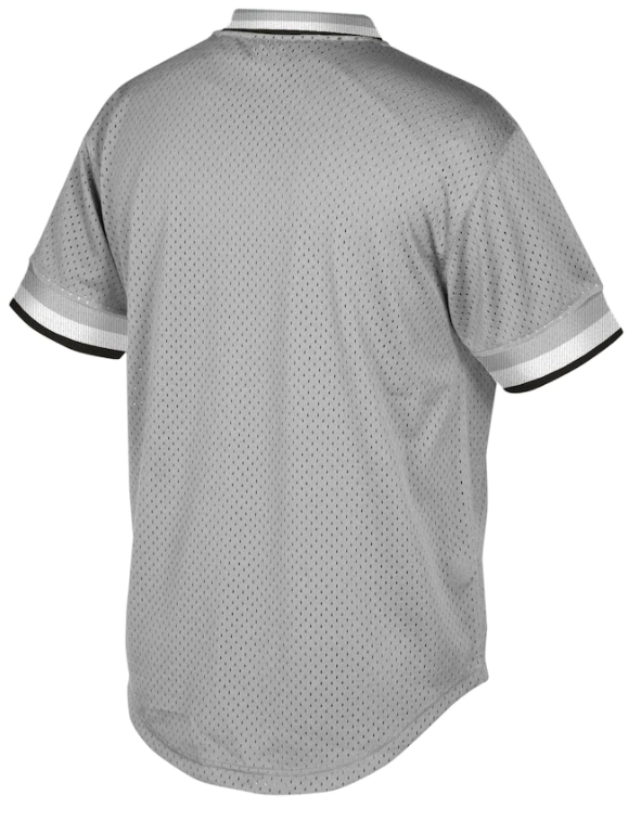 Men's Chicago White Sox Road Grey Cooperstown Collection V-Neck Mesh Batting Practice Jersey By Mitchell And Ness Official Team Jersey Sports Fan Apparel