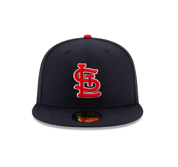 Men's St. Louis Cardinals New Era Navy Alternate Authentic Collection On-Field 59FIFTY Fitted Hat Official Team Hat Sports Fan Cap