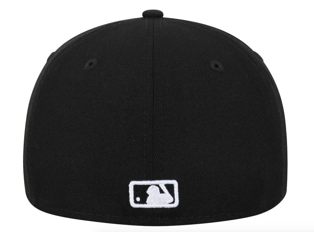 Men's New Era Chicago White Sox B-Dub 59Fifty Black Fitted Hat Official Team Hat Sports Fan Cap