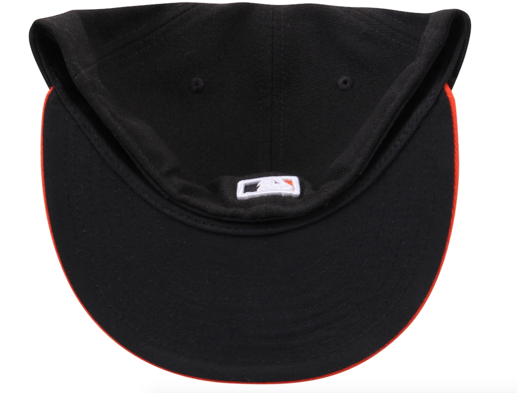 Men's Baltimore Orioles New Era White/Orange Home Authentic Collection On-Field 59FIFTY Fitted Hat Official Team Hat Sports Fan Cap