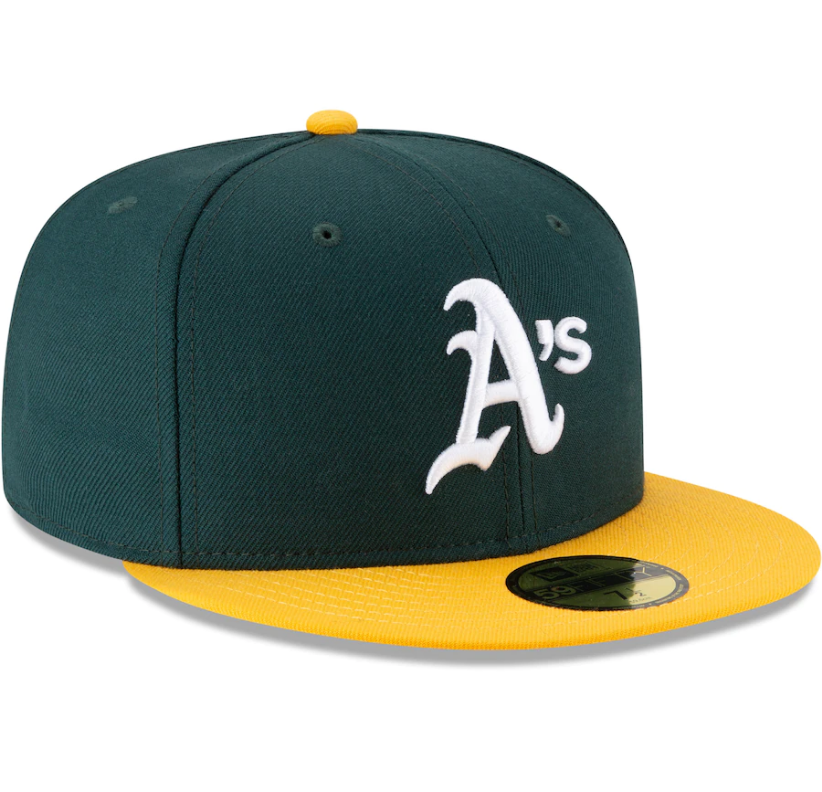 Oakland Athletics New Era 1989 World Series Wool 59FIFTY Fitted Hat - Green Official Team Hat Sports Fan Cap