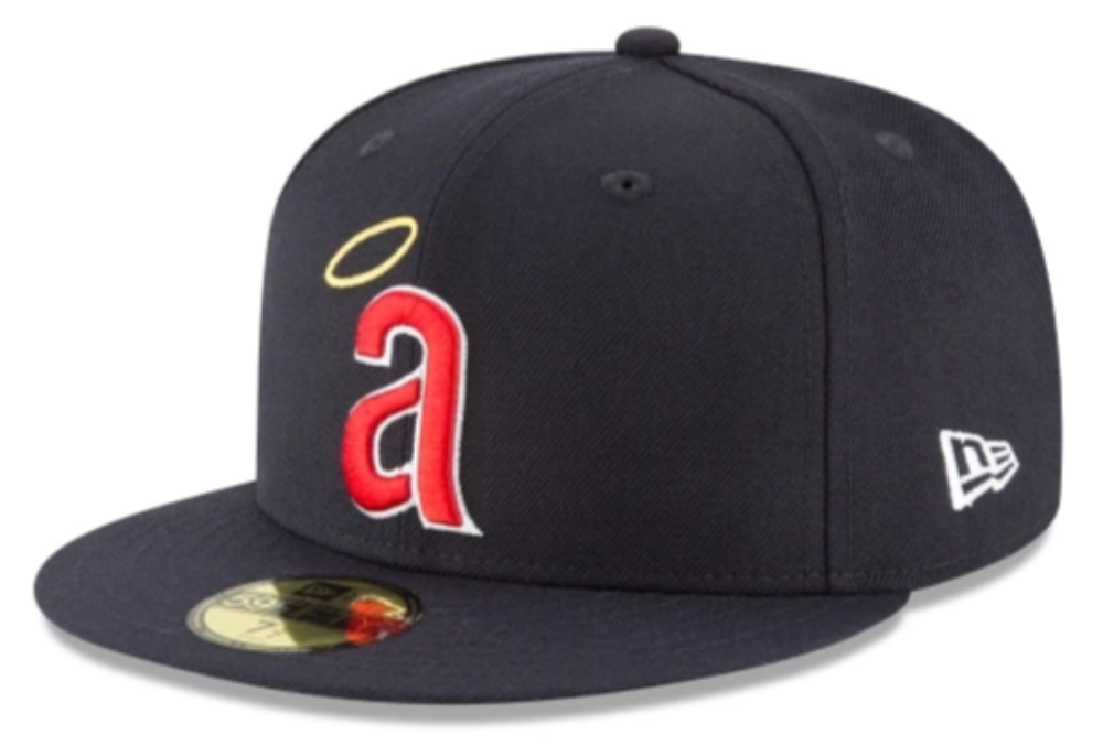 Men's California Angels New Era Navy 1971 Cooperstown Collection Wool 59FIFTY Fitted Hat Official Team Hat Sports Fan Cap